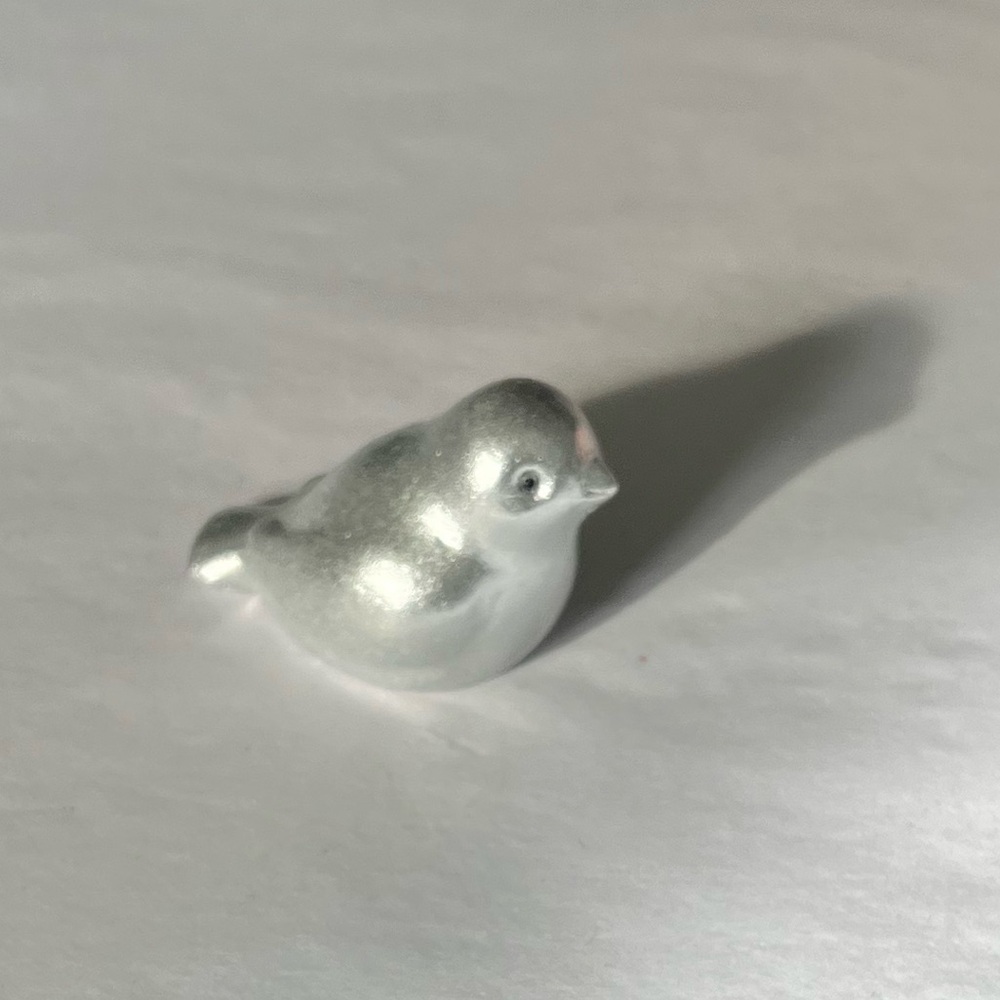 Silver Bird Figurine
